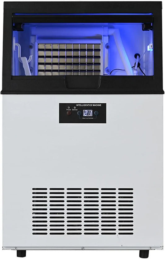 100kg/24h Macchina per Il Ghiaccio, Macchina per Cubetti, macchina da caffè elettrica, 100 kg, professionale