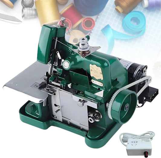 Macchina da Cucire, macchina per cucito elettrica, industriale, verde, per orli di Indumenti