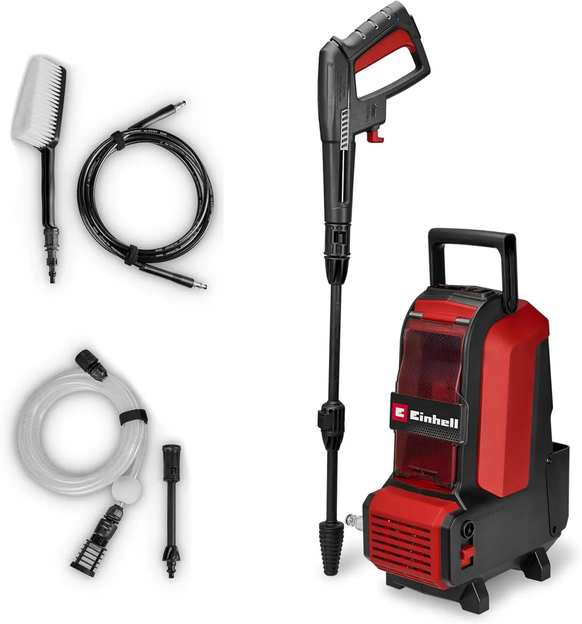 Einhell Idropulitrice, 36 V, 105 bar, flessibile alta pressione 4 m, flessibile aspirazione 5 m, 270 L/h, 2 bocchette