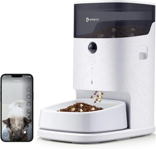 PF2 Distributore, Dispenser, timer, app, per Gatti e Cani, PETGUGU