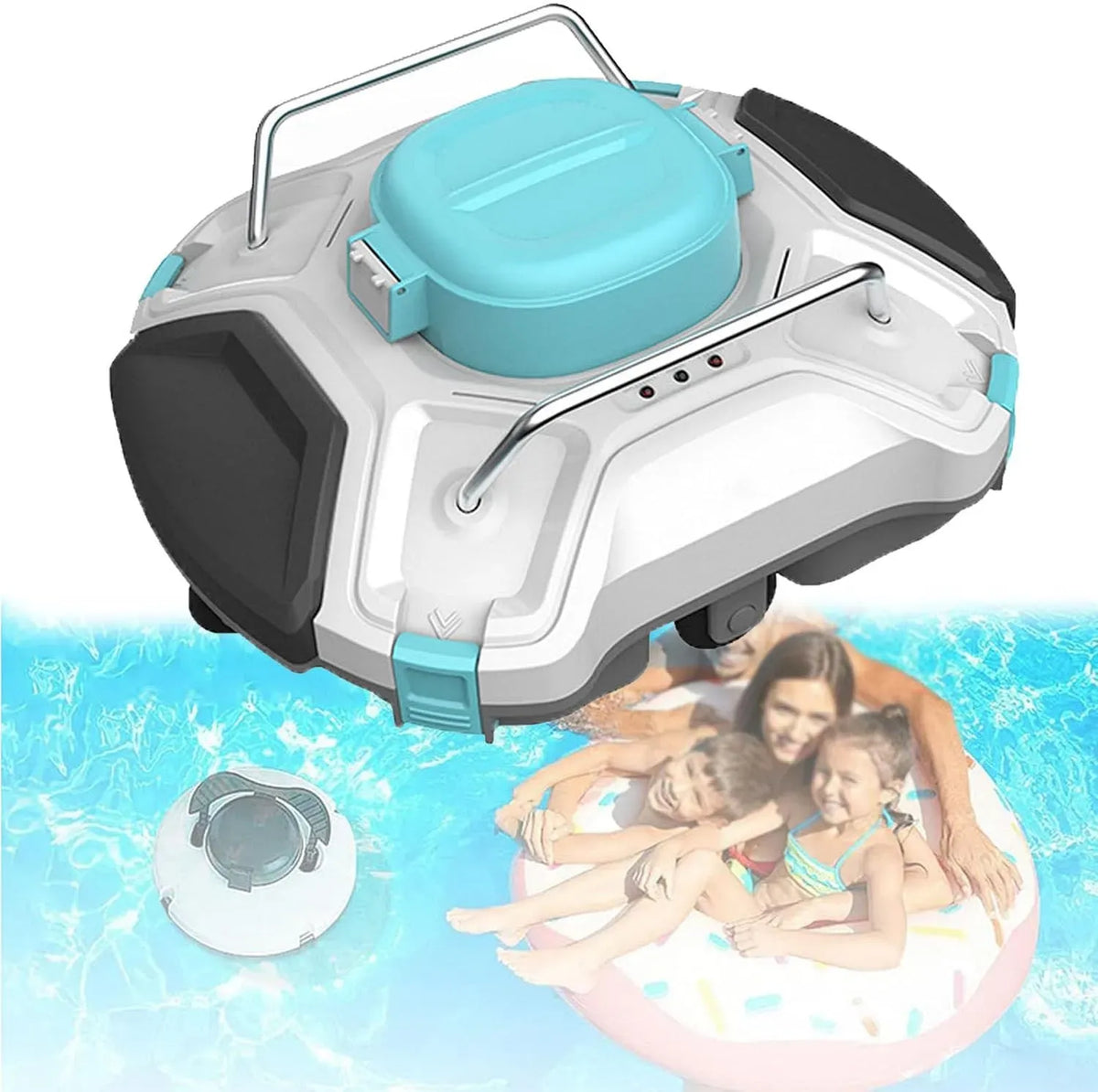 robot pulitore per piscina, motore, filtro, senza fili, per piscine senza fili