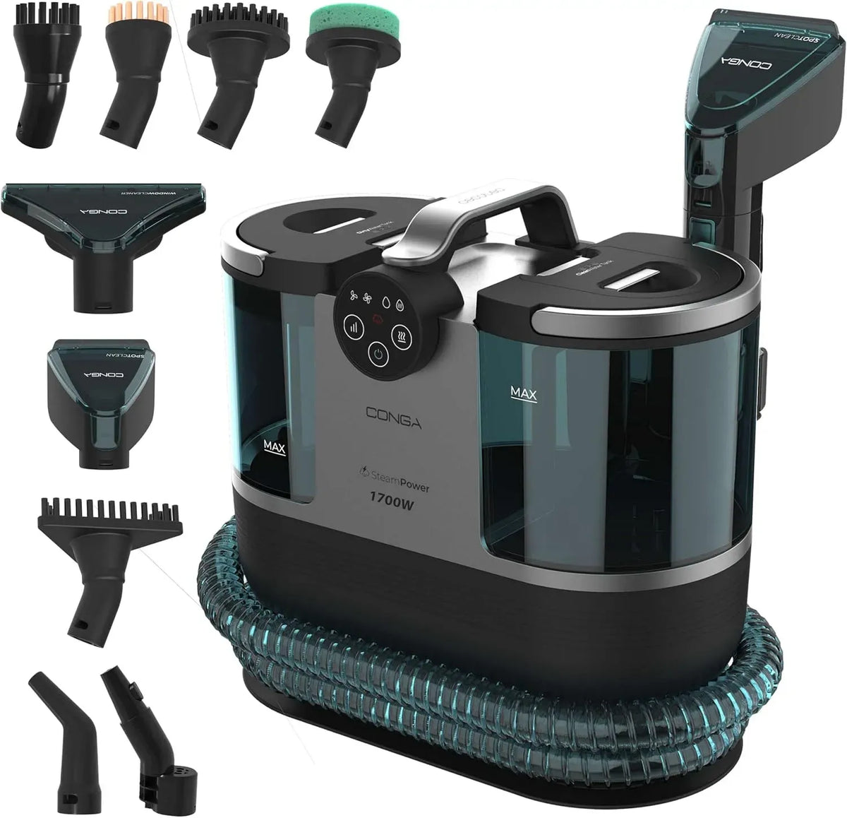 Cecotec Accessorio per elettrodomestico, 1700 W, vapore, Vapore e Acqua Calda, Raggio 9m, Funzione 3 in 1