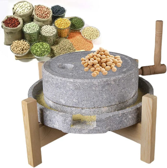 Mulino per cereali, 24,9 x 34,8 cm, macinacereali, in pietra naturale per grano