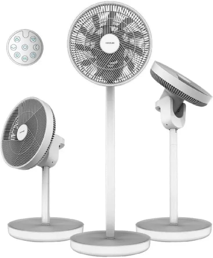 Cecotec Ventilatore, 22 W, portatile, touch, oscillazione, silenzioso, Batteria da 2600 mAh, Display LED, Controllo Tattile e Oscillazione