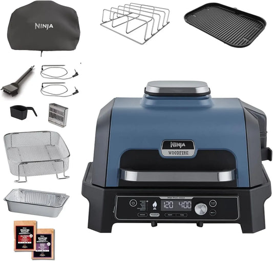Ninja OG901EUAMZ Barbecue, nero, Pro, Woodfire Pro Connect XL