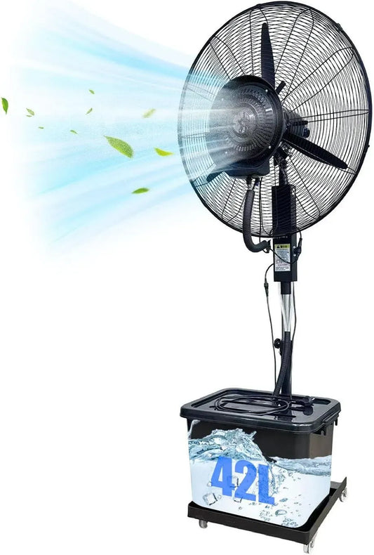 Ventilatore, 42 L, esterno, industriale, 3 velocità, ampio serbatoio, professionale