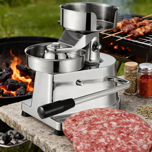 Macchina Per Hamburger, Pressa, professionale, acciaio inox, per Hamburger e Pressa Per Hamburger Commerciale In Uno