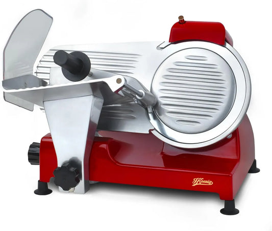 MSX224 Affettatrice, affettatrice per alimenti, 22 cm, 12 mm, professionale, rosso, per prosciutto, H.Koenig