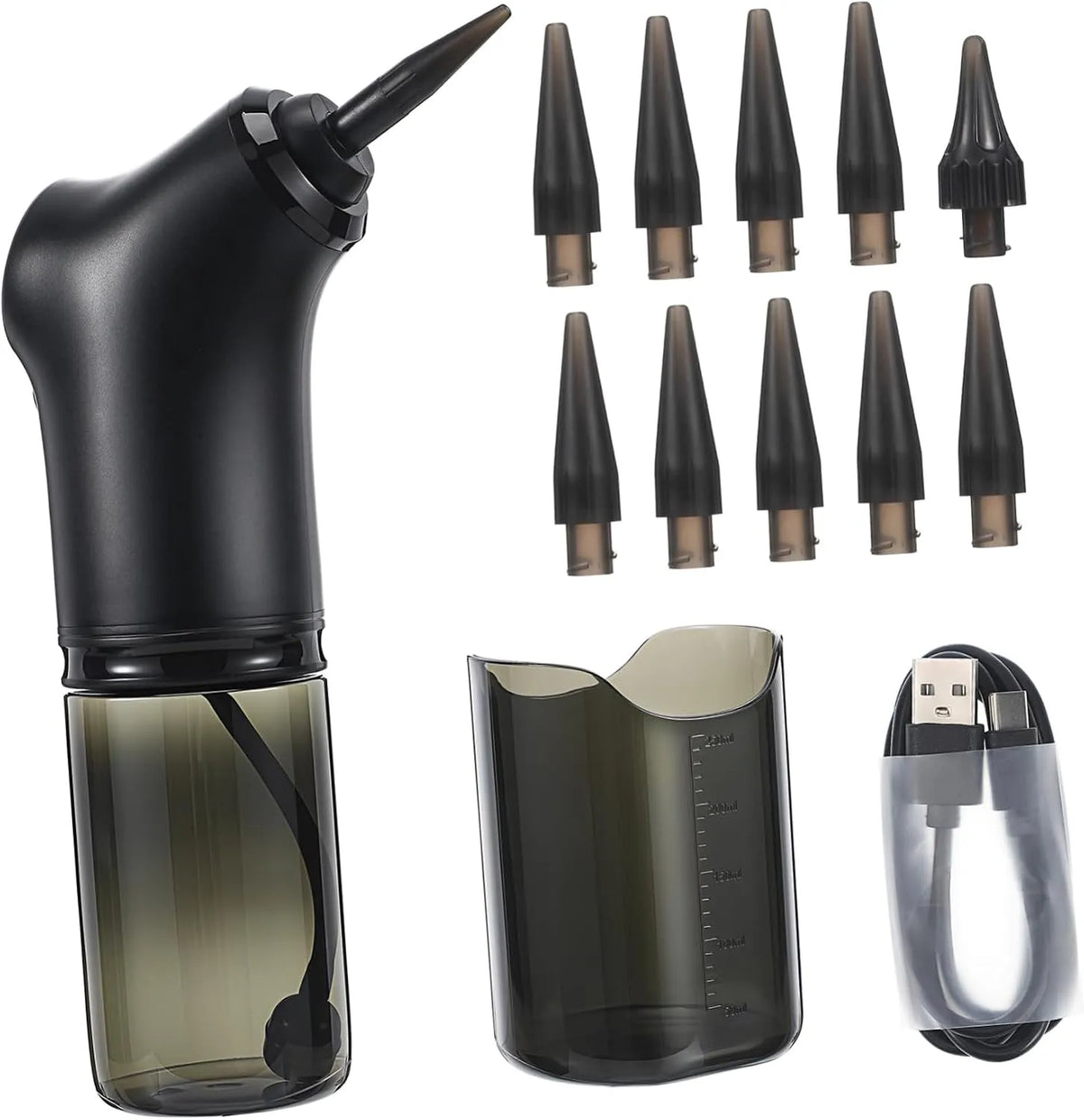 Pulitore, 200 ml, portatile, nero, plastica, Pulitore Orecchie Elettrico Portatile Abs Nero 200ml