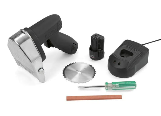 0-8mm 2000mAh Coltello, batteria, batterie, 80 W, 230 V, 8 mm, 60 kg, 184 mm, acciaio inox, funzione riscaldante, per kebab, HENDI