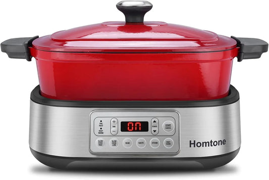 griglia, Cooker, 5,5 L, vapore, rimovibile, rosso