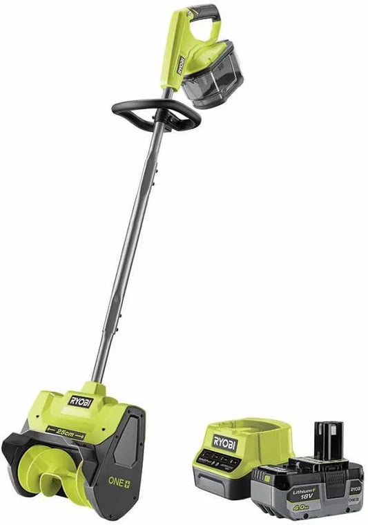 RY18ST25A-140 4.0Ah macchina spazzaneve, Batteria, 25 cm, 18 V, 15 cm, plastica, per neve con Larghezza di Lavoro 25 cm, Ryobi