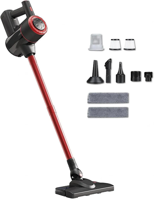400ml Serbatoio, Lava E Aspira Pavimenti 5, Scopa a Vapore Senza Fili Leggero Versatile Scopa Elettrica Senza Filo per Pulizia Domestica/Peli Animali