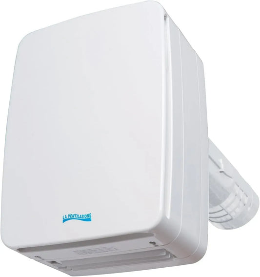 V-ECO100P Bianco, La Ventilazione Recuperatore di Calore a Doppio Flusso, 32 cm