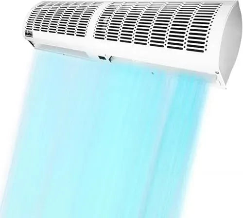 Colore Bianco, Barriera d'Aria a Parete a Basso consumo energetico e silenziosa, per Adatta per Uso Commerciale e Industriale, 200 cm, con Telecomando