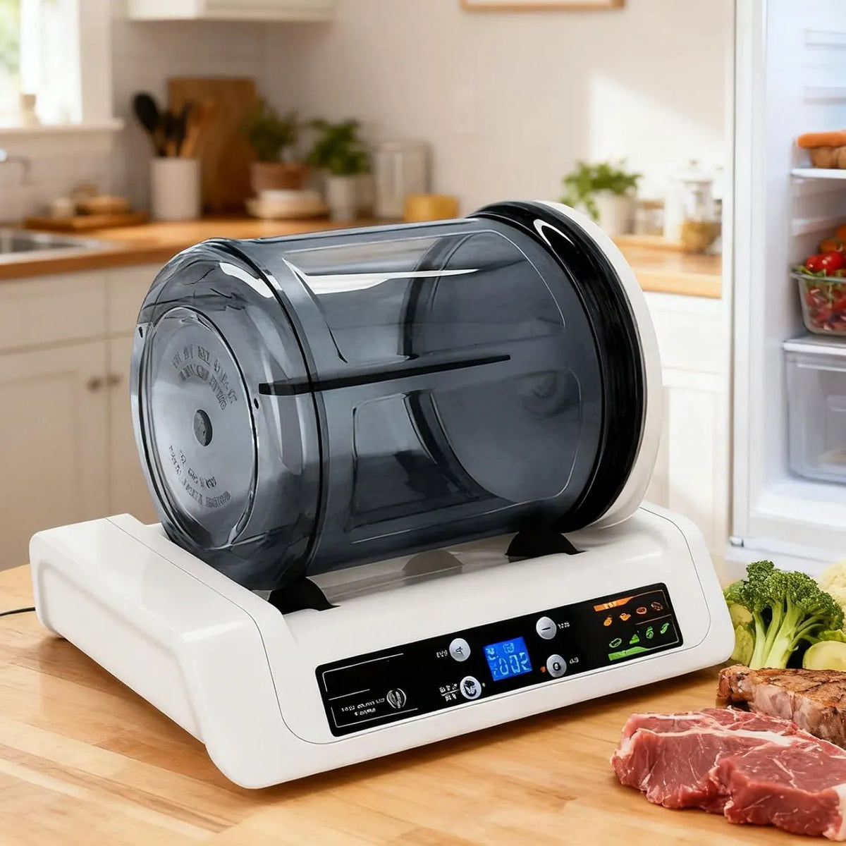 controllo touch, Marinatore sottovuoto da 5 l, maiale, marinatura in 15 minuti per manzo, include 50 guanti usa e getta, montone, pollo