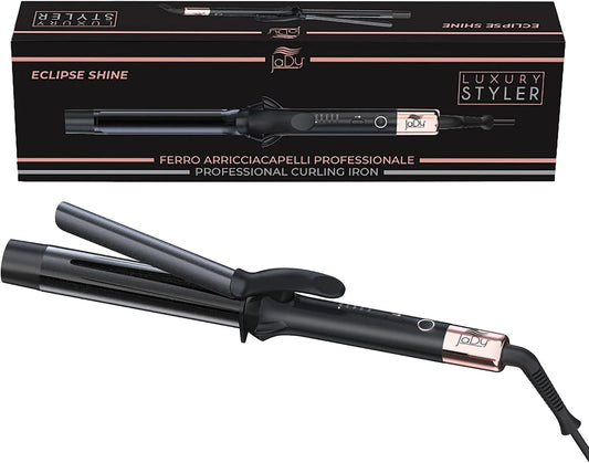 Ioni Negativi Anticrespo, Temp, per Ferro Arricciacapelli Professionale con Rivestimento Tormalina/Ceramica, JaDy Luxury Styler Eclipse Shine 32 mm