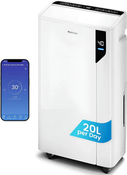 Deumidificatore 20L/Die, Wi-Fi, deumidificatore ambiente