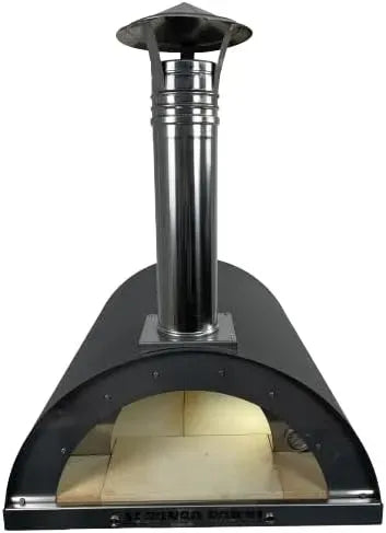 Forno elettrico per pizza, esterno, acciaio inox, nero, Alfonso 6 Pizze Full Optional, Mattoni Refrattari Alimentari 3 cm