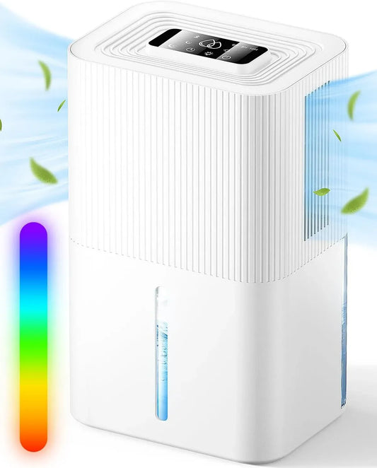 Deumidificatore, timer, Muffa（900ML/24H）, Luci a 7 Colori