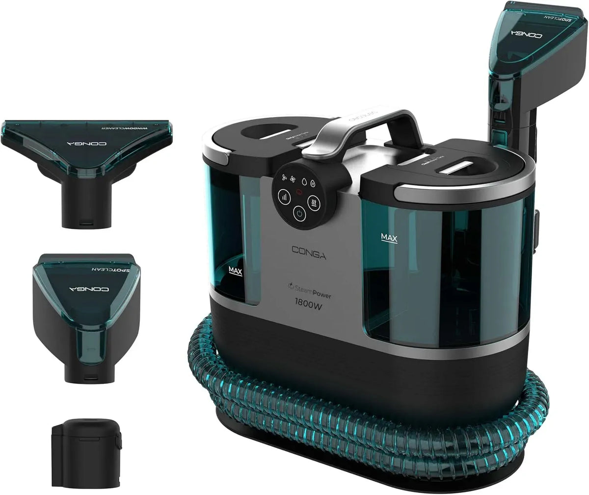 Cecotec Aspirapolvere, 1700 W, ampio serbatoio, vapore, Serbatoio Acqua Pulita 1600 ml e Acqua Sporca 950 ml, Raggio d'Azione di 9m