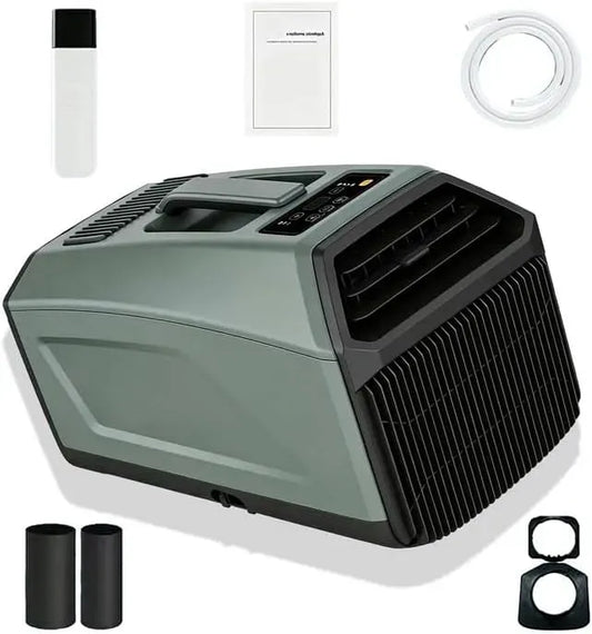 Condizionatore, 400 W, 36 dB, portatile, 5000 BTU Aria condizionata mobile con doppio tubo, 400 W a basso consumo per Van Life