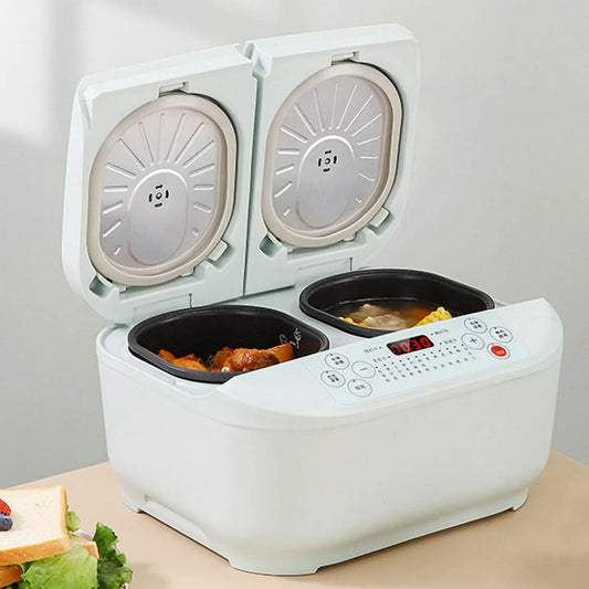 12H Cuociriso, cuociriso elettrico, 1,5 L, ampio serbatoio, professionale, 2 zone di temperatura