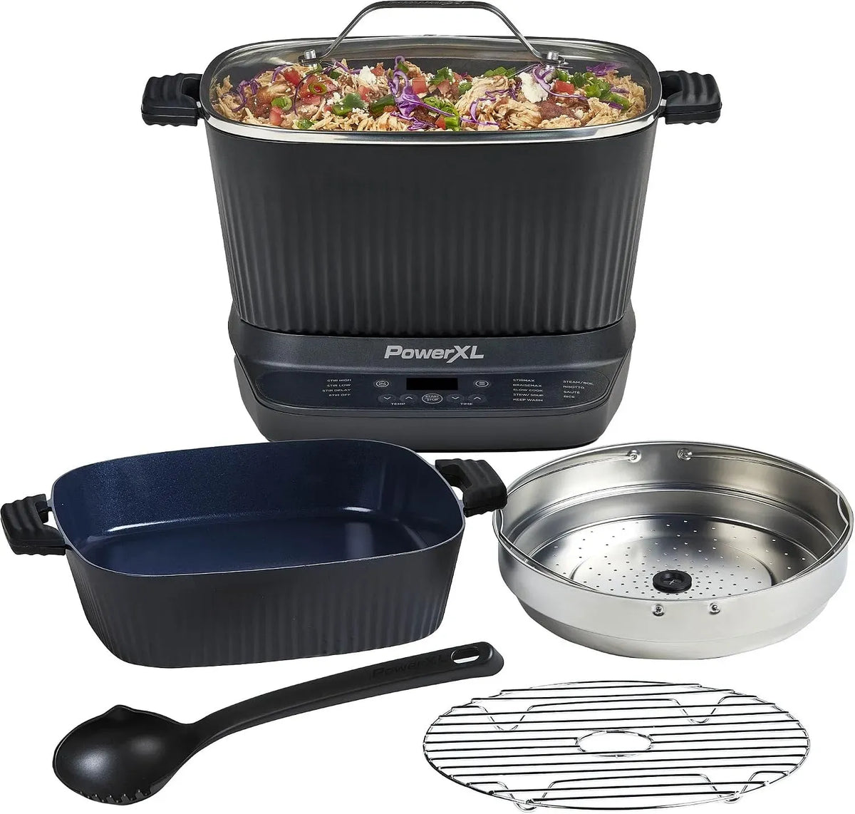 Accessorio per elettrodomestico, STIRMAX, Multicooker digitale da 7,5 quarti, preset programmabili 9 in 1 per saltare, DELUXE