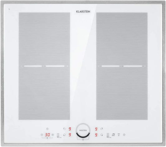 Klarstein Piano cottura a induzione, 4 fuochi, 7000 W, piastra a induzione, touch, professionale, Piastra ad Induzione Professionale 4 Zone