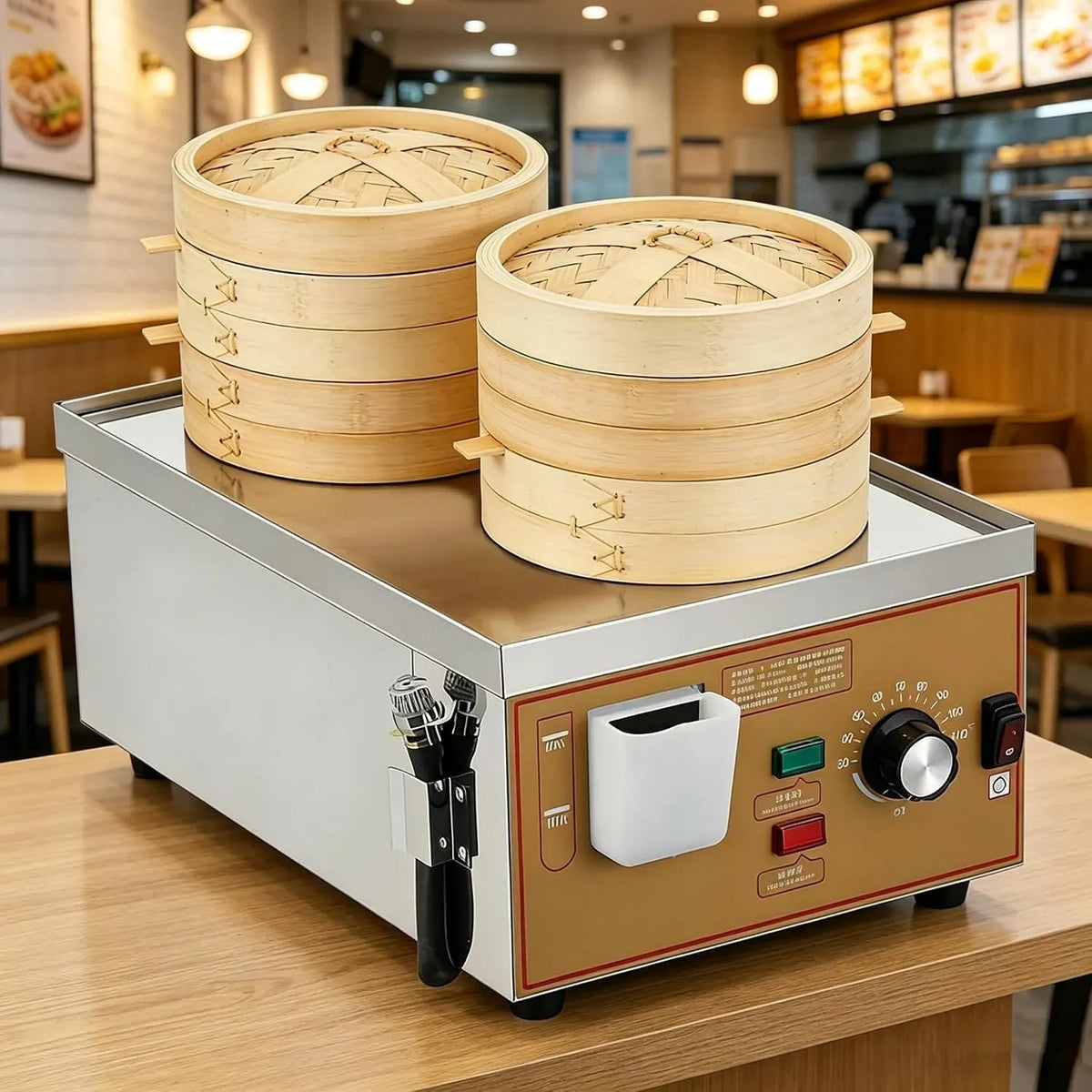 piastra per panini e sandwich, Macchina, vapore, professionale, per Panini Al Vapore E Dim Sum
