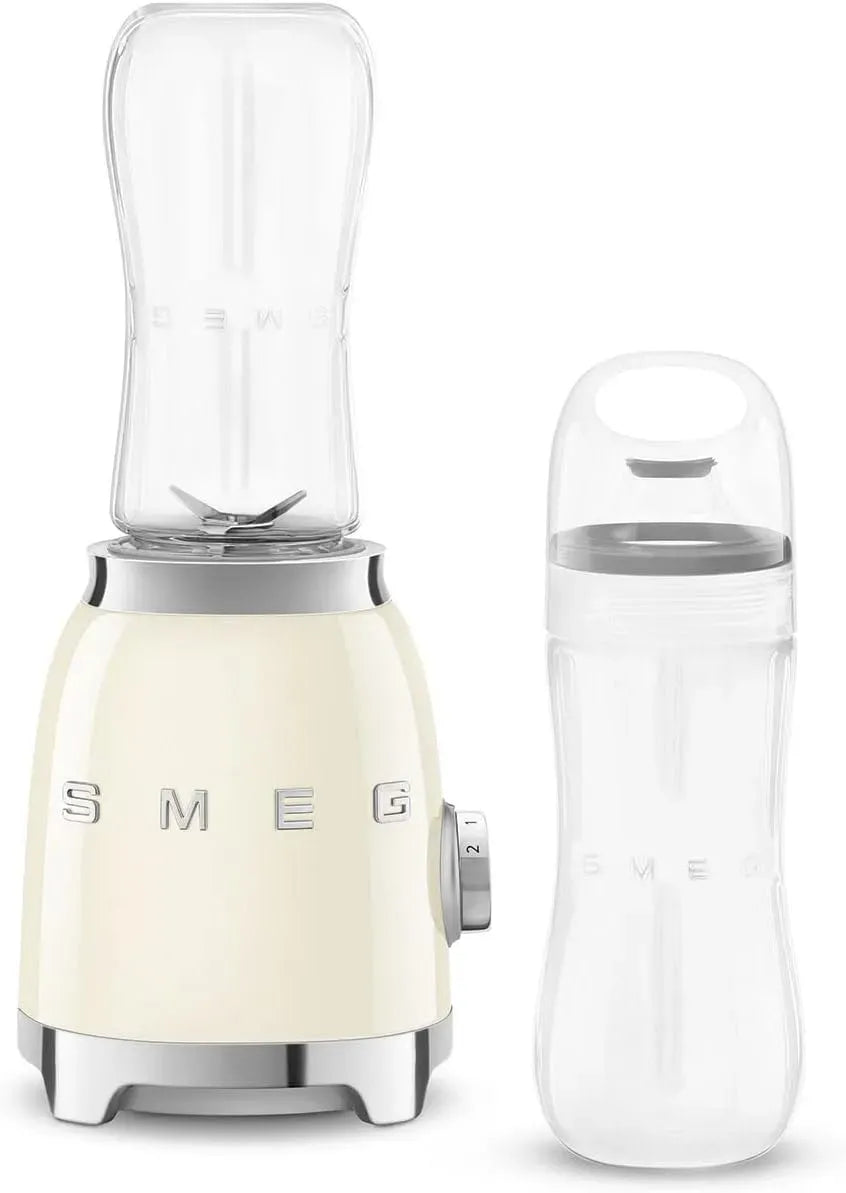 Smeg PBF01CREU Frullatore, 2 bottiglie, 300 W, 2 Bottiglie da 600 ml in Dotazione, 2 Livelli di Velocità