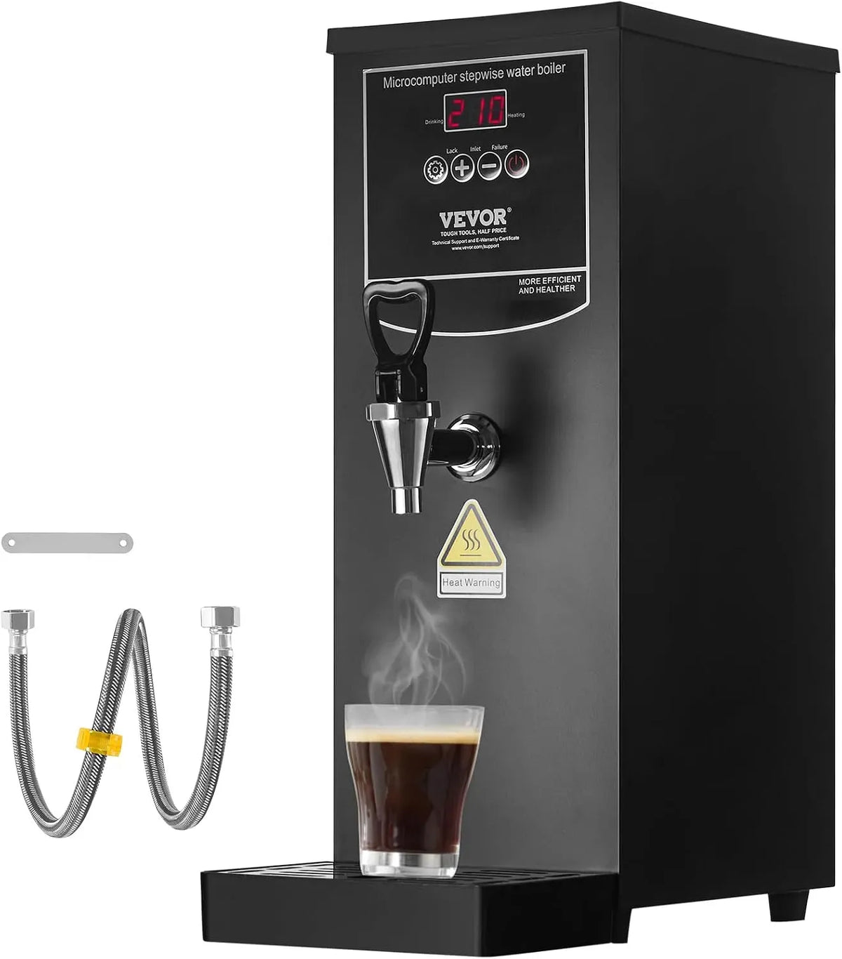VEVOR Bollitore elettrico, 10 L, 40 a 99 °C, professionale, ristoranti