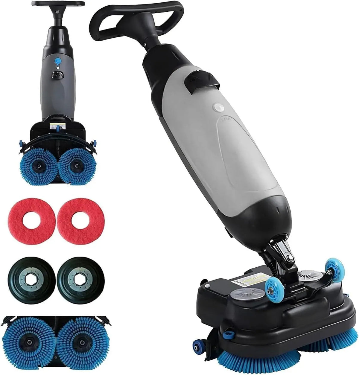 Lavasciuga, 43 Cm, 7.5 L, lavatrice/asciugatrice, ampio serbatoio, professionale, Lavapavimenti Professionale con Pista di Pulizia da 43 Cm