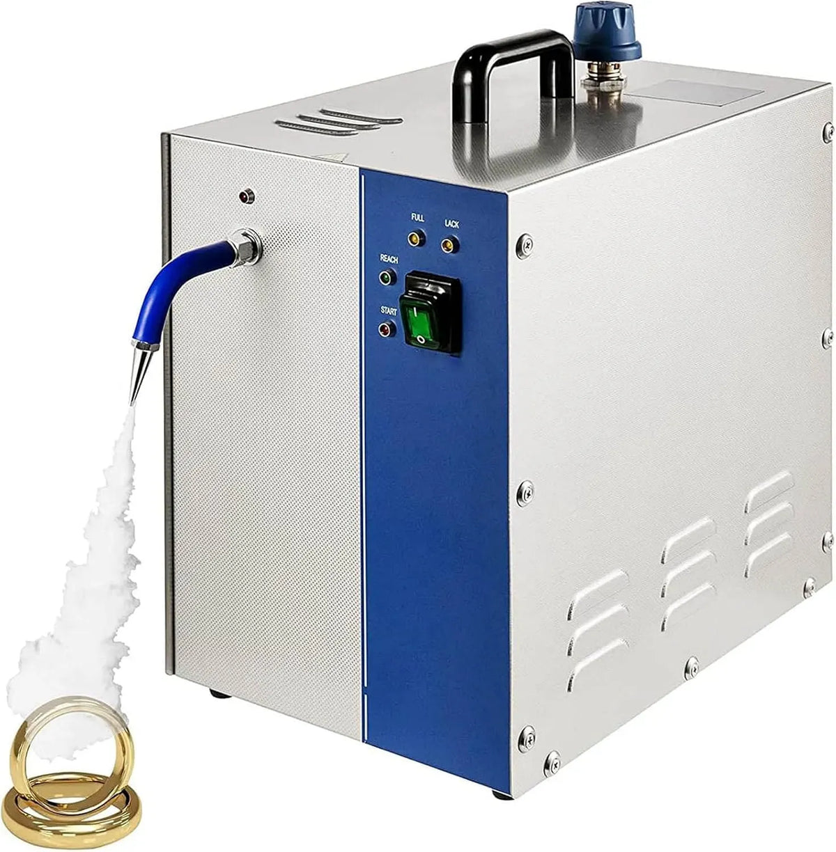 Pulitore a vapore, 4 L, professionale, acciaio inox, argento