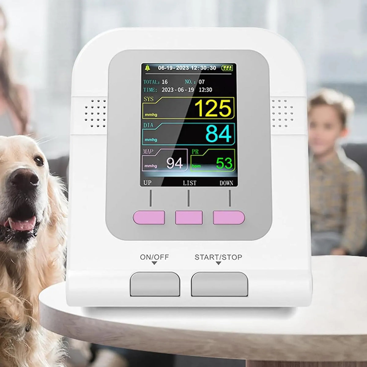 Elefanti, Misuratore Pressione Sanguigna Veterinario, Sfigmomanometro Elettronico Con 3 Bracciali 3 Modalità, Apparecchiatura Veterinaria Digitale