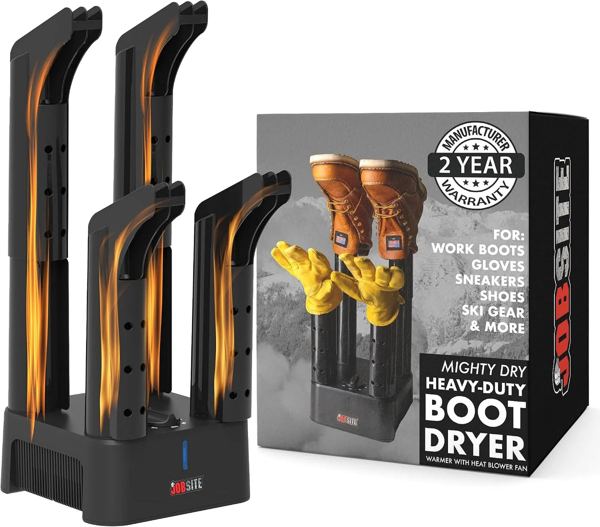 ventola, funzione riscaldante, JobSite Asciugabiancheria Mighty Dry con ventola di calore