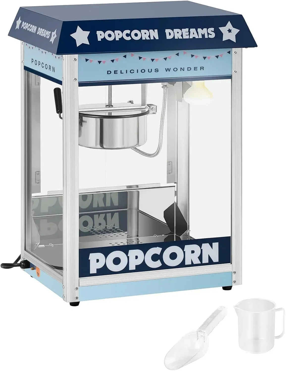 Macchina Per Pop, 1.500 W, 5 kg, professionale, ristorazione, blu, per Pop Corn Professionale