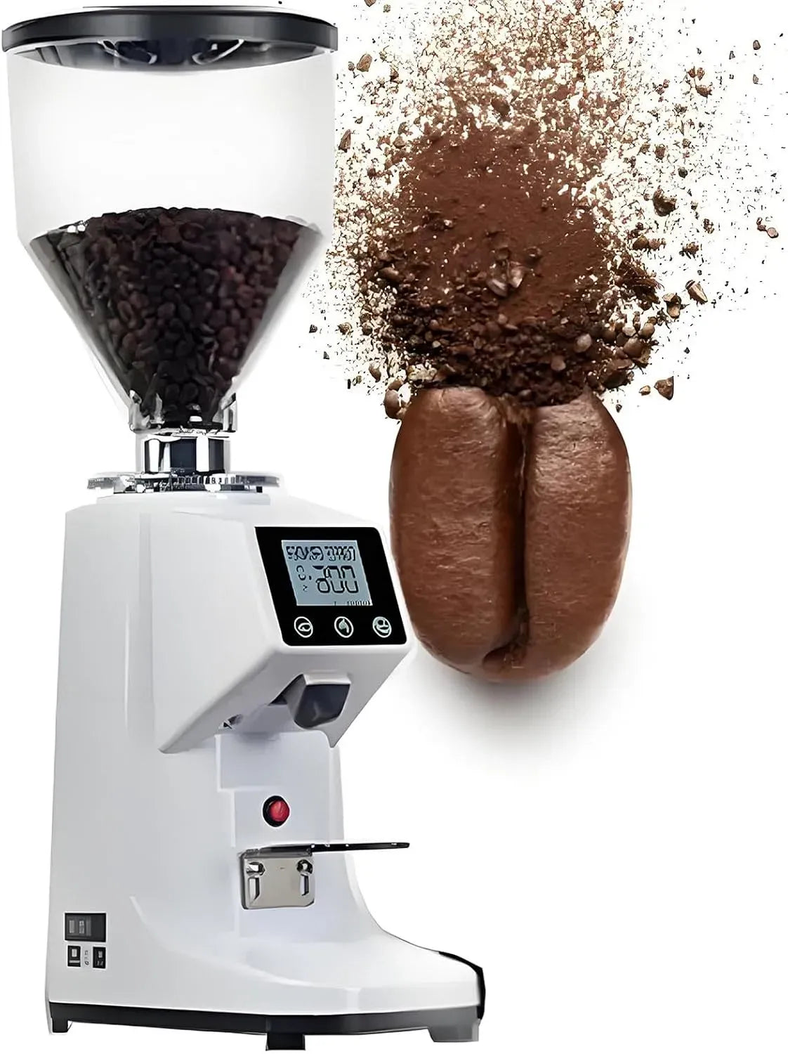 modalità Tazza Singola/Doppia, Macinacaffè Intelligente per caffè Freddo da 1500 Ml, per Macinacaffè per uso professionale A Macine Piatte, per Uso