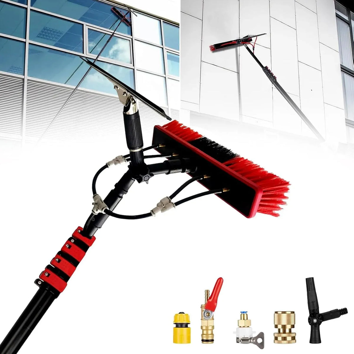 dispenser, spazzola, pulitore, 4,6 m, alluminio, per la pulizia