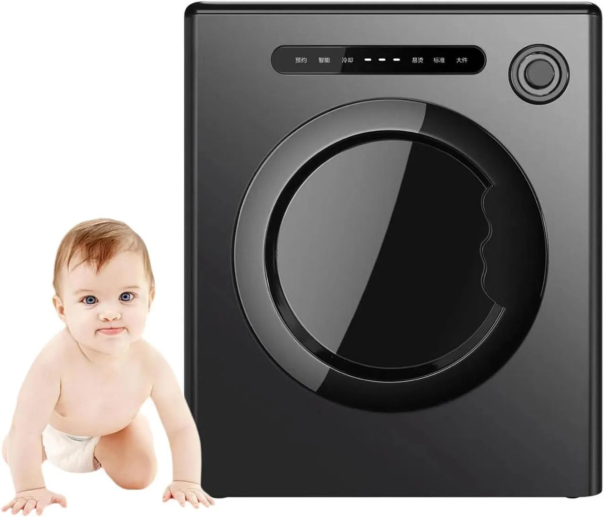 Asciugatrice, 1700 W, 4 kg, portatile, 4K UHD, acciaio inox, nero, Vasca in Acciaio Inossidabile