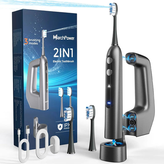 Accessorio per elettrodomestico, Marchpower 3-in-1 IPX7, oscillazione, ampio serbatoio, professionale, grigio, 3+4 Modalità