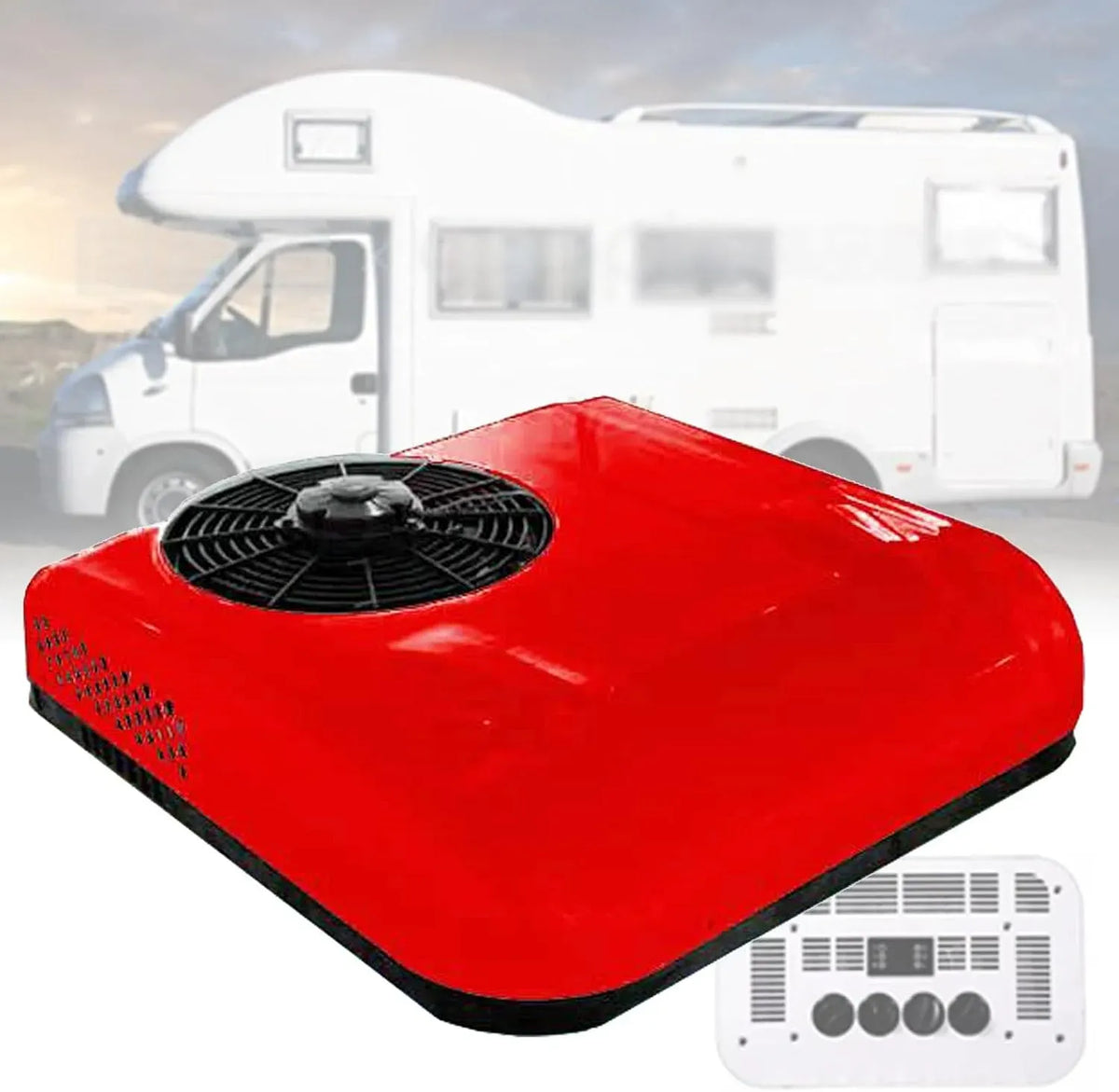 Condizionatore Red-24V, 24 V, rosso, climatizzatore, condizionatore da tetto per auto e camper