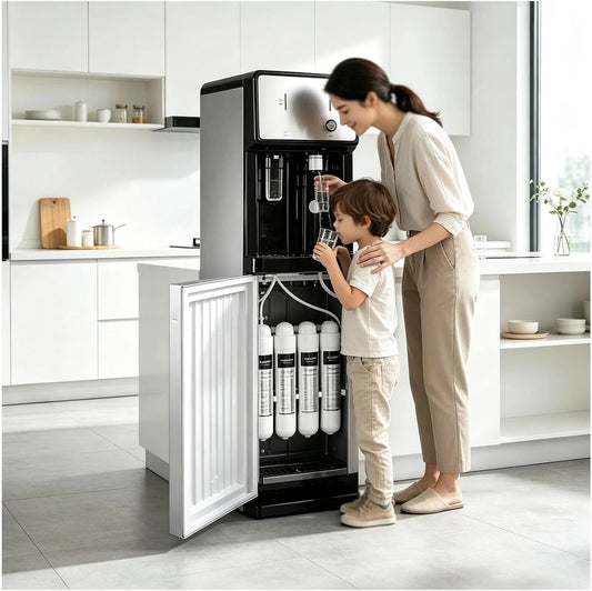 Distributore, Distributore di acqua filtrata a 4 stadi dotato di refrigeratore