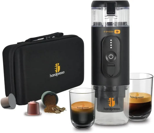 macchina da caffè elettrica, batteria, macchina caffè a batteria E-presso+ con valigetta