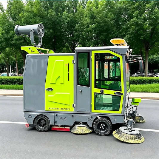 spazzatrice stradale e magazzino, Spazzatrice elettrica per pavimenti pesanti da cavalcare, veicolo per la pulizia industriale con controllo della