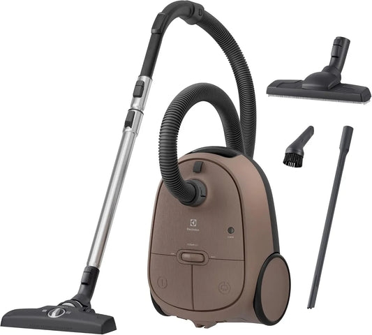 Electrolux EB61C3WBL Aspirapolvere, 750 W, aspiratore elettrico domestico, Aspirapolvere con Sacco 750 W Marrone Noce