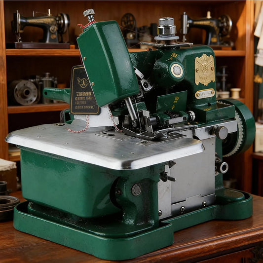 per Tessuti Densi E Spessi Green, Tagliacuci Industriale con Struttura in Metallo, 3000 Punti/Min, Meccanismo di Infilatura Indipendente, Perforazione
