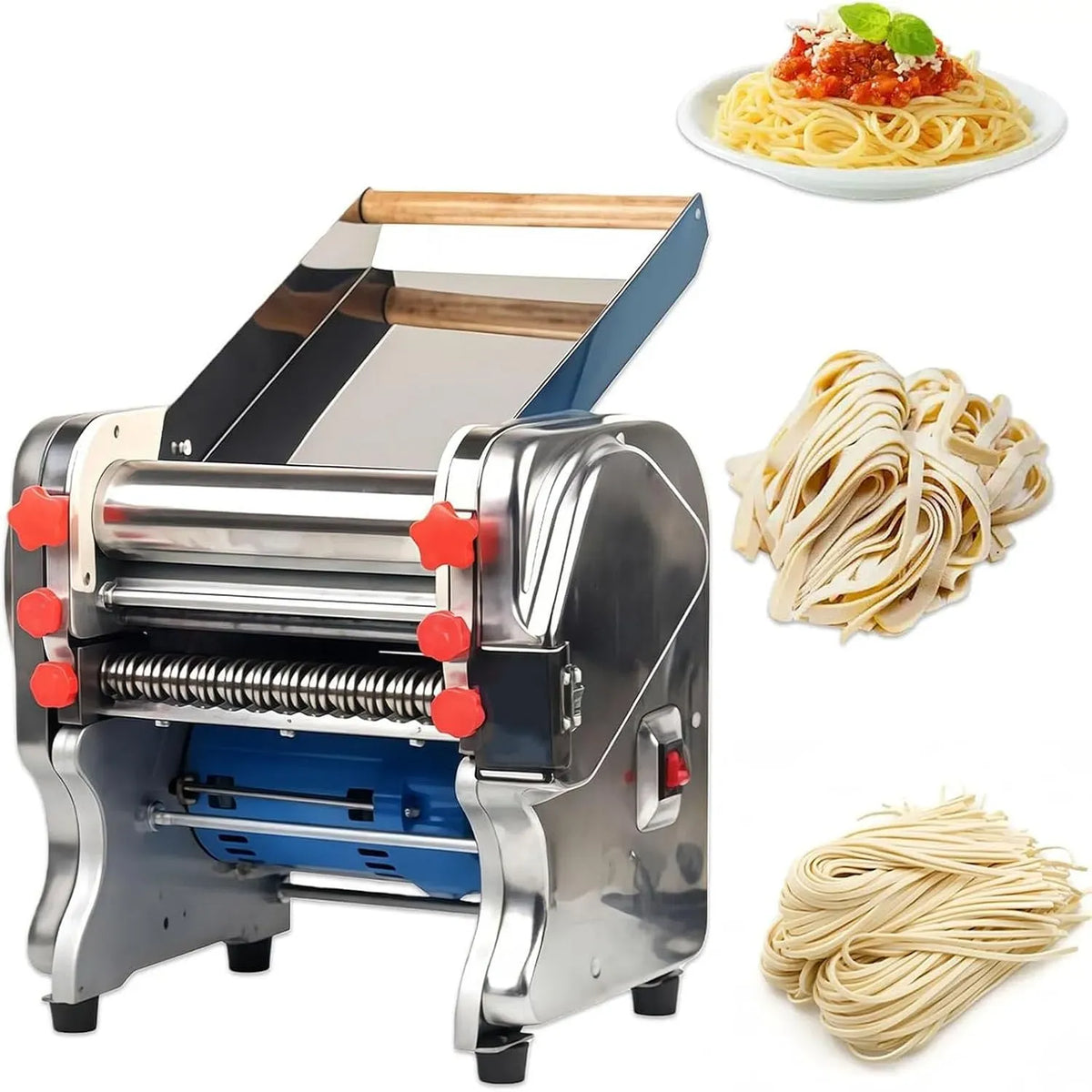 Macchina per pasta 18/20/24cm 200-Kneading, macchina per tagliatelle, professionale, acciaio inox, Acciaio Inox Per Tagliatelle Fresca Fatta In Casa