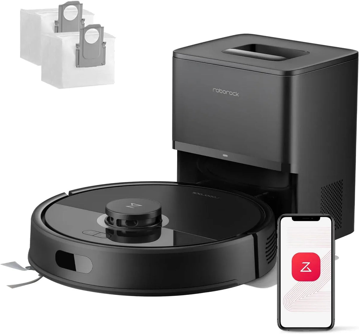 Robot aspirapolvere, aspirapolvere robot, Stazione, roborock Q7 L5+ Set Robot Aspirapolvere con Stazione Svuotamento Automatico
