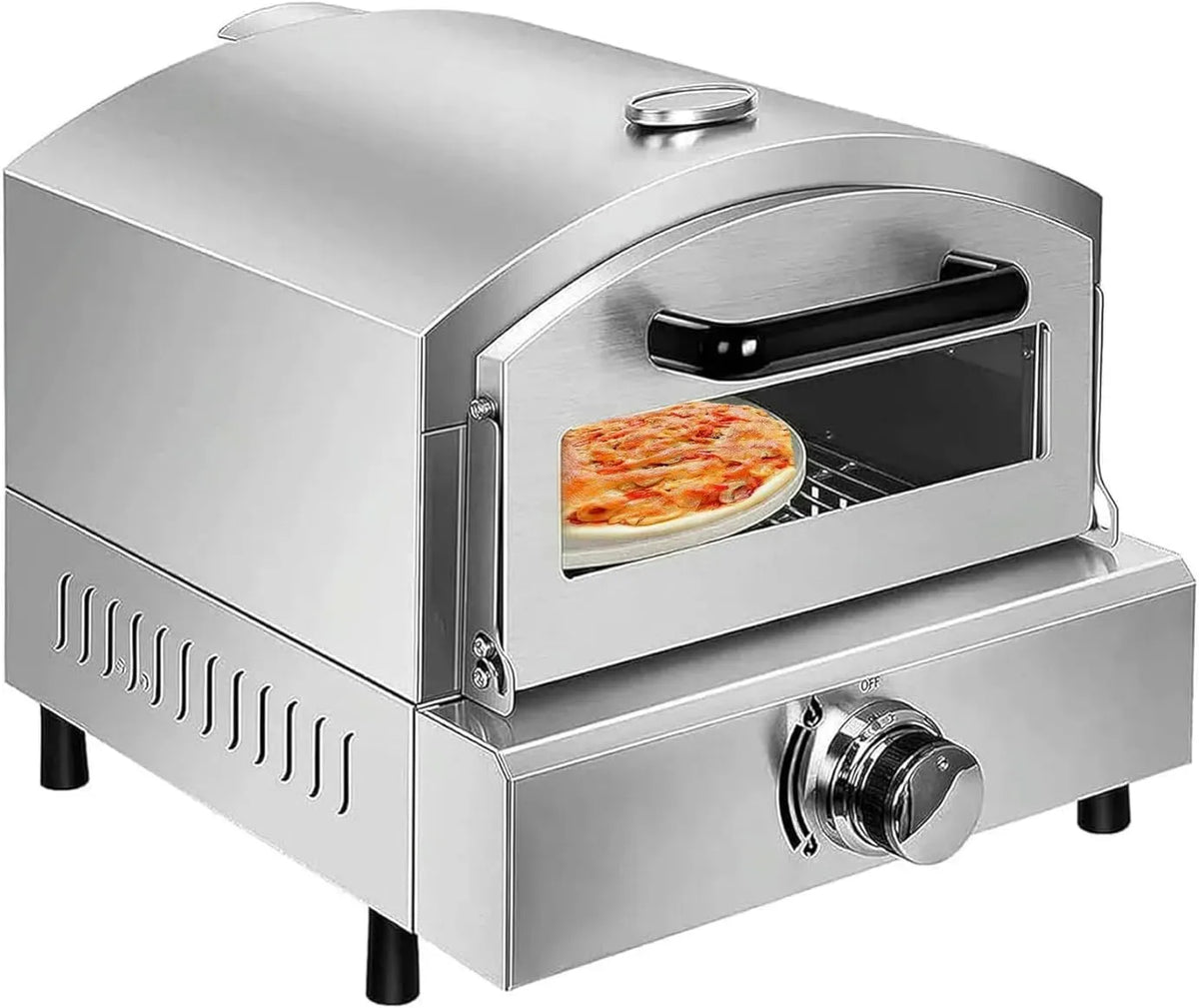 Forno elettrico per pizza, 12 pollici, portatile, pietra refrattaria